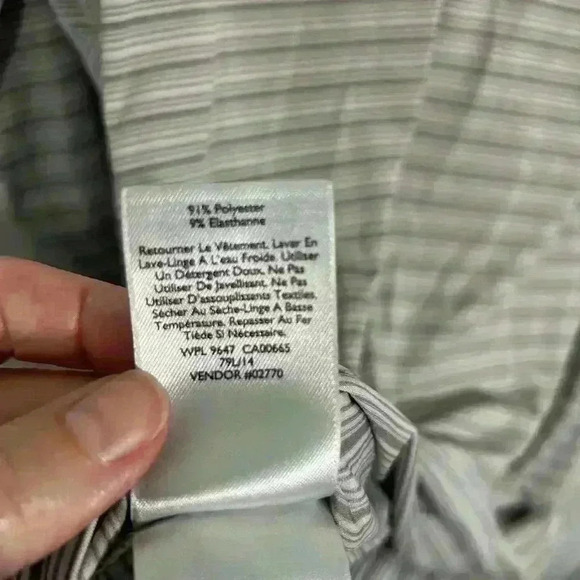 Eddie Bauer Women's Size Small Long Sleeve Shirt Gray/White Stripe. Layering. - Picture 7 of 9